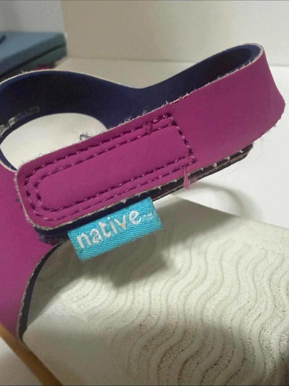 Native Kids Magenta and Navy Sandals